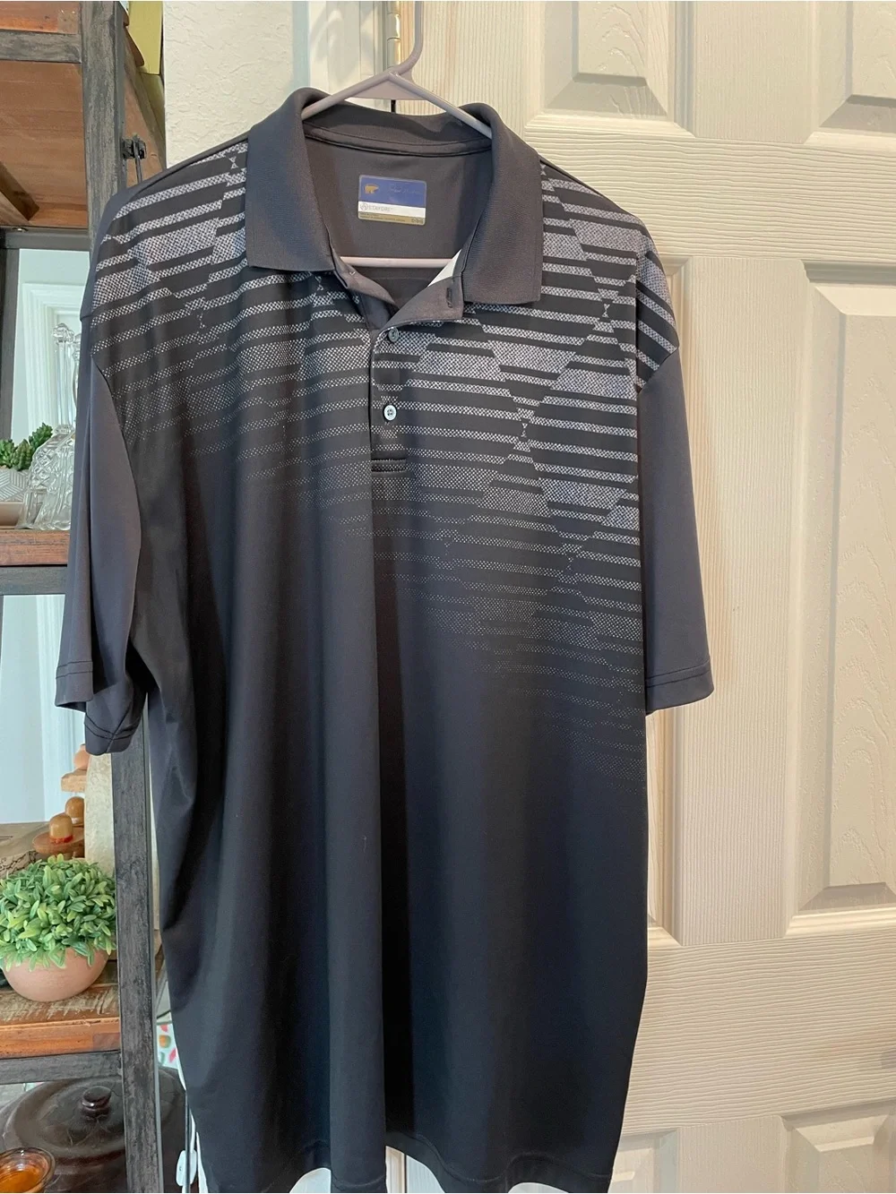 Jack Nicklaus staydri pair of golf polo shirts black gray/navy gray men’s XL